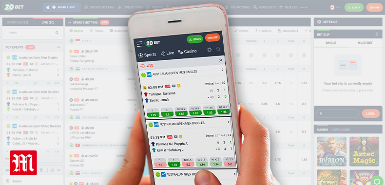 20Bet mobile illustration