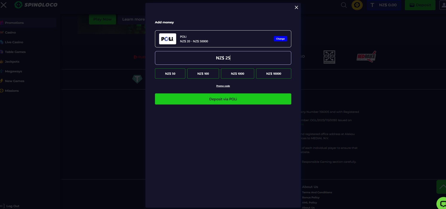 Ekran rejestracji konta w kasynie online z formularzem do wypełnienia