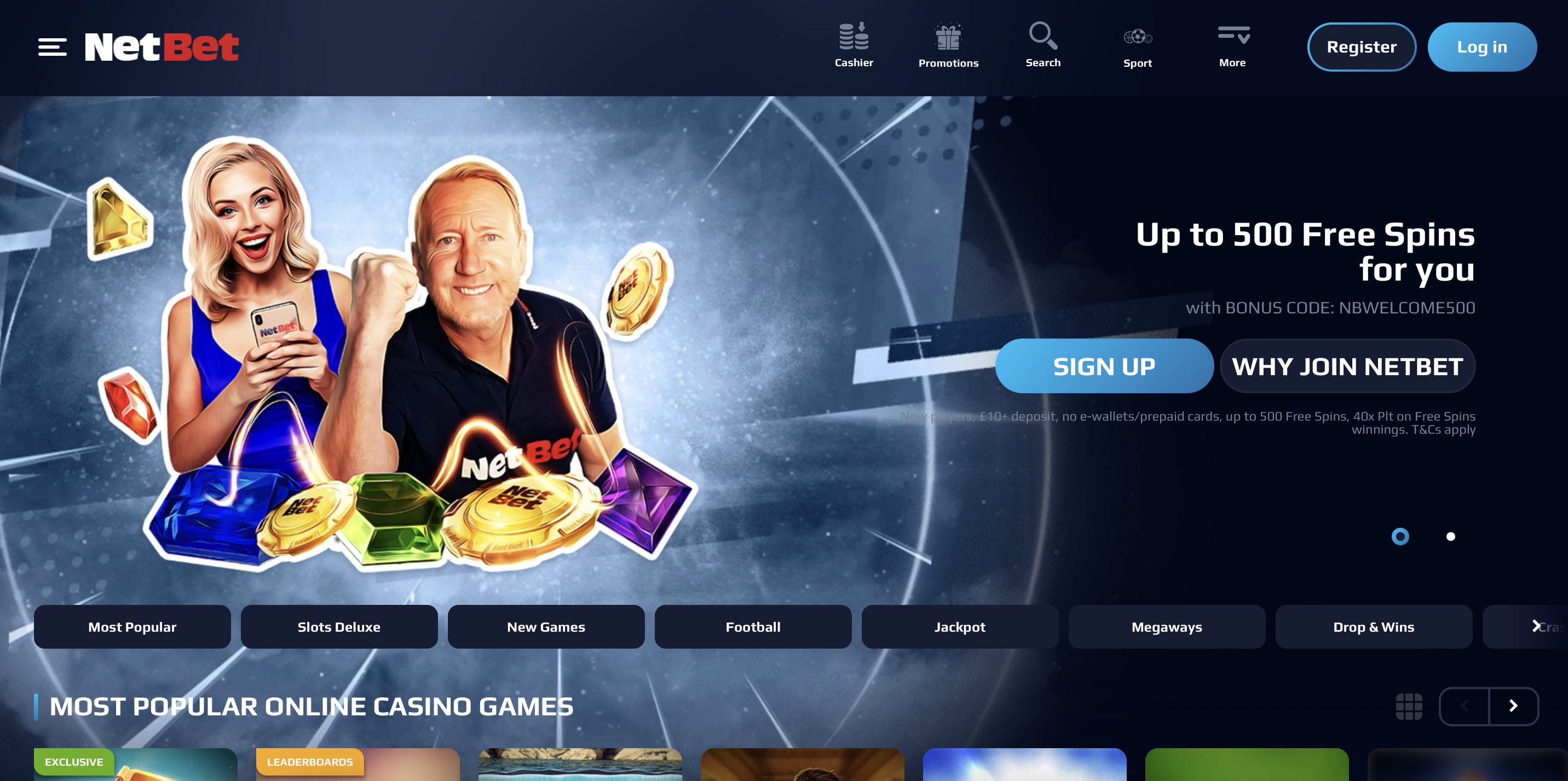 Interfaccia di NetBet Casino